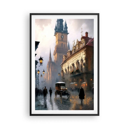 Plakat i sort ramme - Magien i en aften i Prag - 61x91 cm