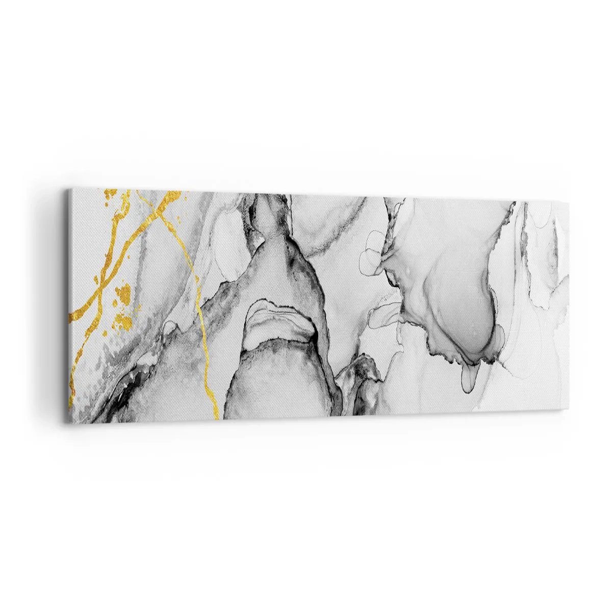 Lærredstryk - Billede på lærred - Sammensætning med guldmotiv - 100x40 cm