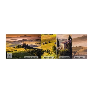 Prøve Fototapet Premium Sand - Arcadia - Det toscanske landskab - Landskab, Toscana, Vinmarker - 100x30 cm