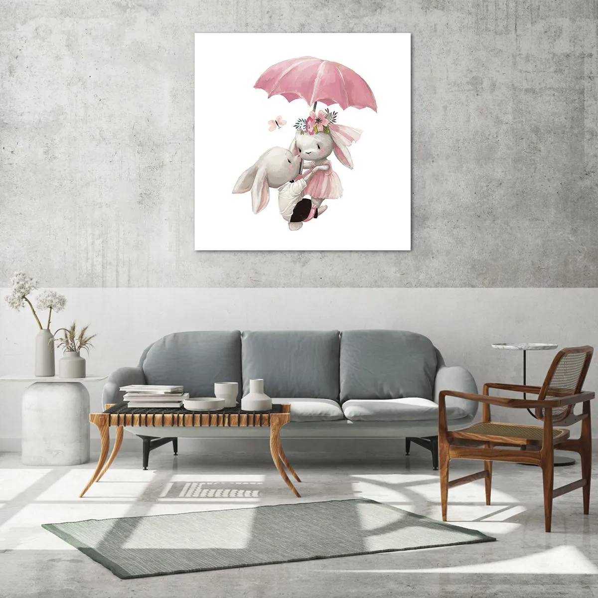 Billede på glas - Det er kærlighed - 70x70 cm