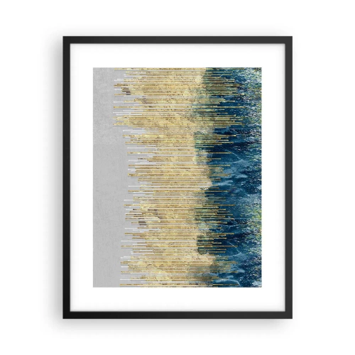 Plakat i sort ramme - Forgyldt grænse - 40x50 cm