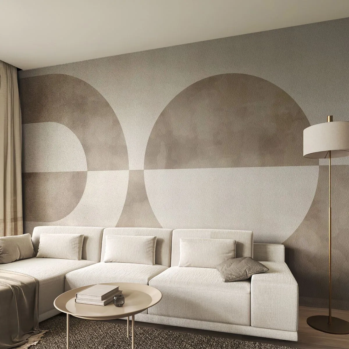 Fototapet Premium Canvas - Ligheder og forskelle - Minimalisme, Lyse, Former - 400x280 cm