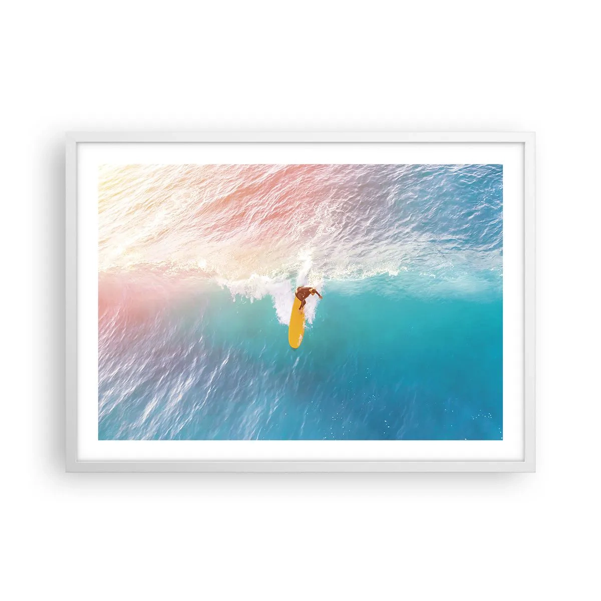 Plakat i hvid ramme - Ocean rytter - 70x50 cm