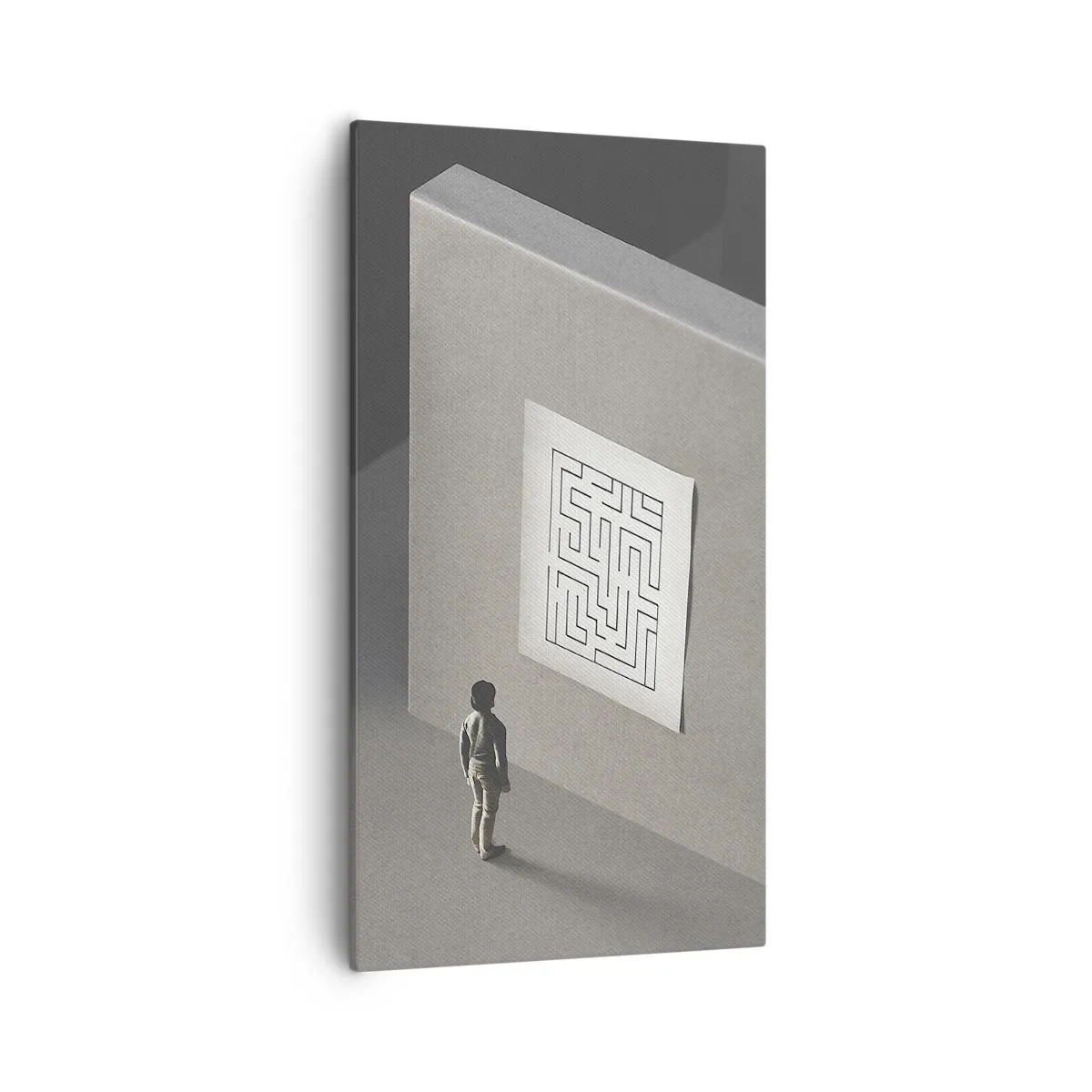 Lærredstryk - Billede på lærred - Men hvor er jeg? - 55x100 cm