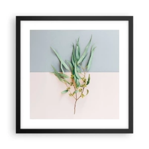 Plakat i sort ramme - Pastelfarvernes subtilitet - 40x40 cm