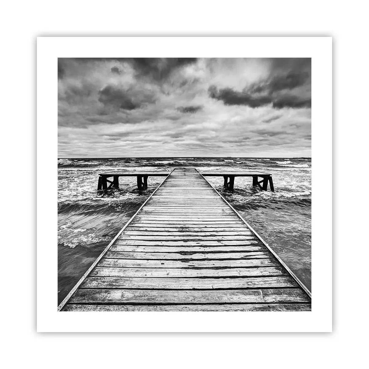 Plakat - Jeg venter på, at vinden blæser væk... - 50x50 cm