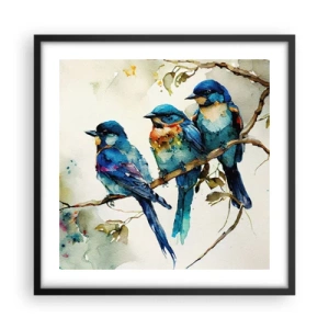 Plakat i sort ramme - Er han fornærmet? - 50x50 cm