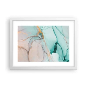 Plakat i hvid ramme - Dans af former og farver - 40x30 cm