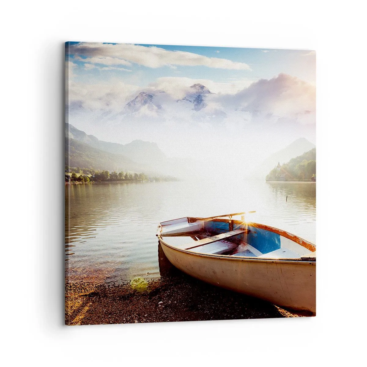 Lærredstryk - Billede på lærred - Over store og klare vande - 60x60 cm