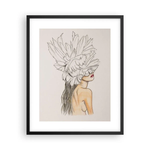 Plakat i sort ramme - Skønhed kronet - 40x50 cm