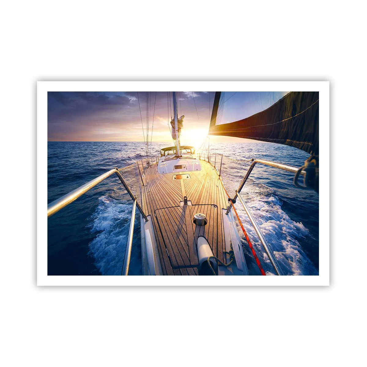Plakat - Løber på bølgerne - 100x70 cm