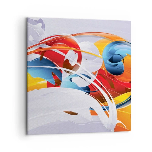 Lærredstryk - Billede på lærred - Elementernes dans - 60x60 cm