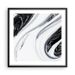 Plakat i sort ramme - Kombination af modsætninger - 50x50 cm