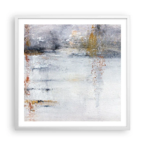 Plakat i hvid ramme - Bag lufttæppet - 60x60 cm