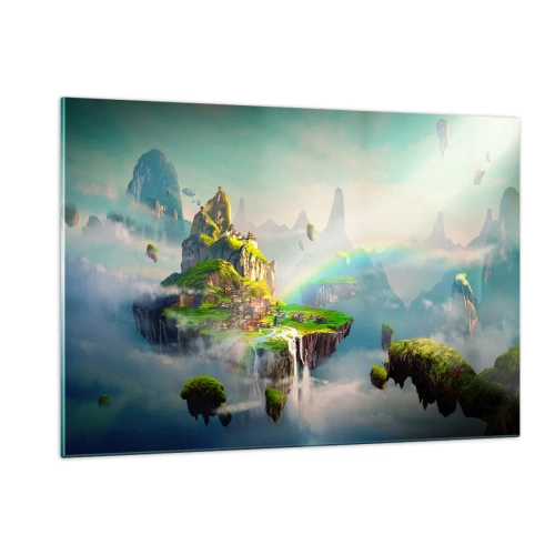 Billede på glas - Midden - lykkelige øer - 120x80 cm