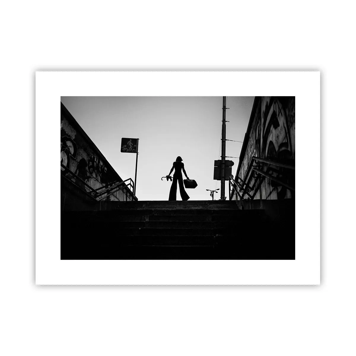 Plakat - Vandring i byen - 40x30 cm
