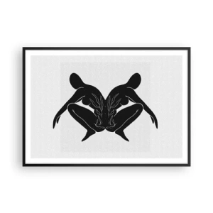 Plakat i sort ramme - En delt sjæl - 100x70 cm