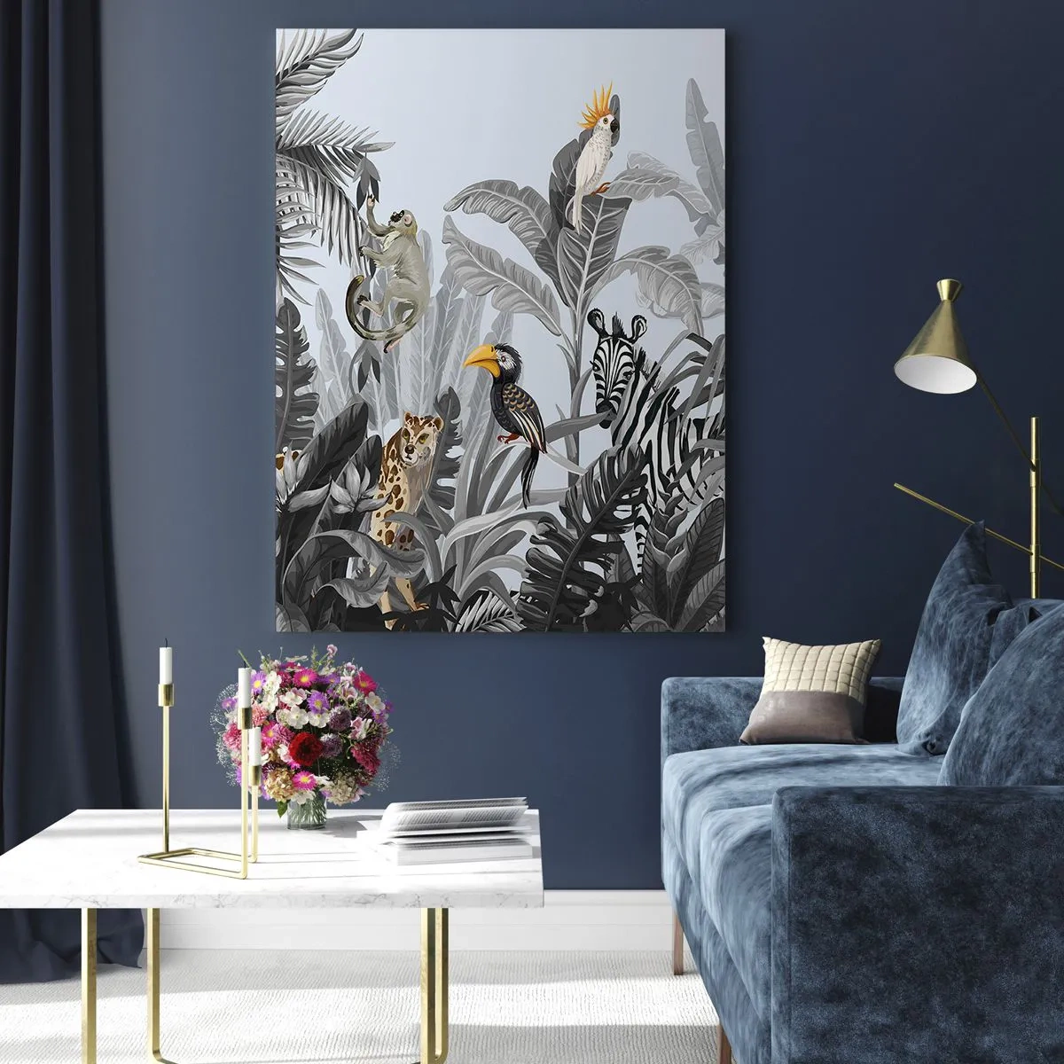 Billede på glas - En afrikansk fabel - 50x70 cm