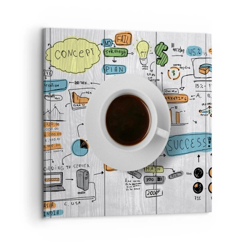 Lærredstryk - Billede på lærred - Tid til en pause - 60x60 cm