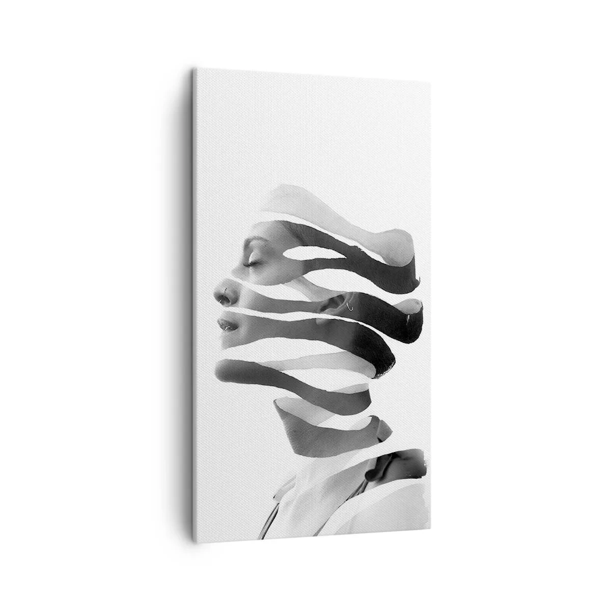 Lærredstryk - Billede på lærred - Et surrealistisk portræt - 45x80 cm