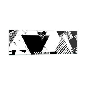 Billede på glas - Regn af trekanter - 160x50 cm