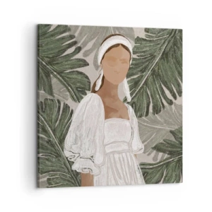 Lærredstryk - Billede på lærred - Eksotisk portræt - 60x60 cm