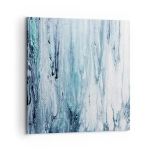 Lærredstryk - Billede på lærred - Blå istapper - 60x60 cm
