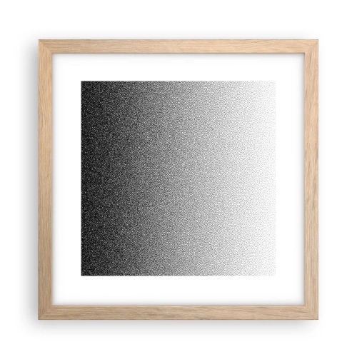 Plakat i ramme af lyst egetræ - På vej mod lyset - 30x30 cm