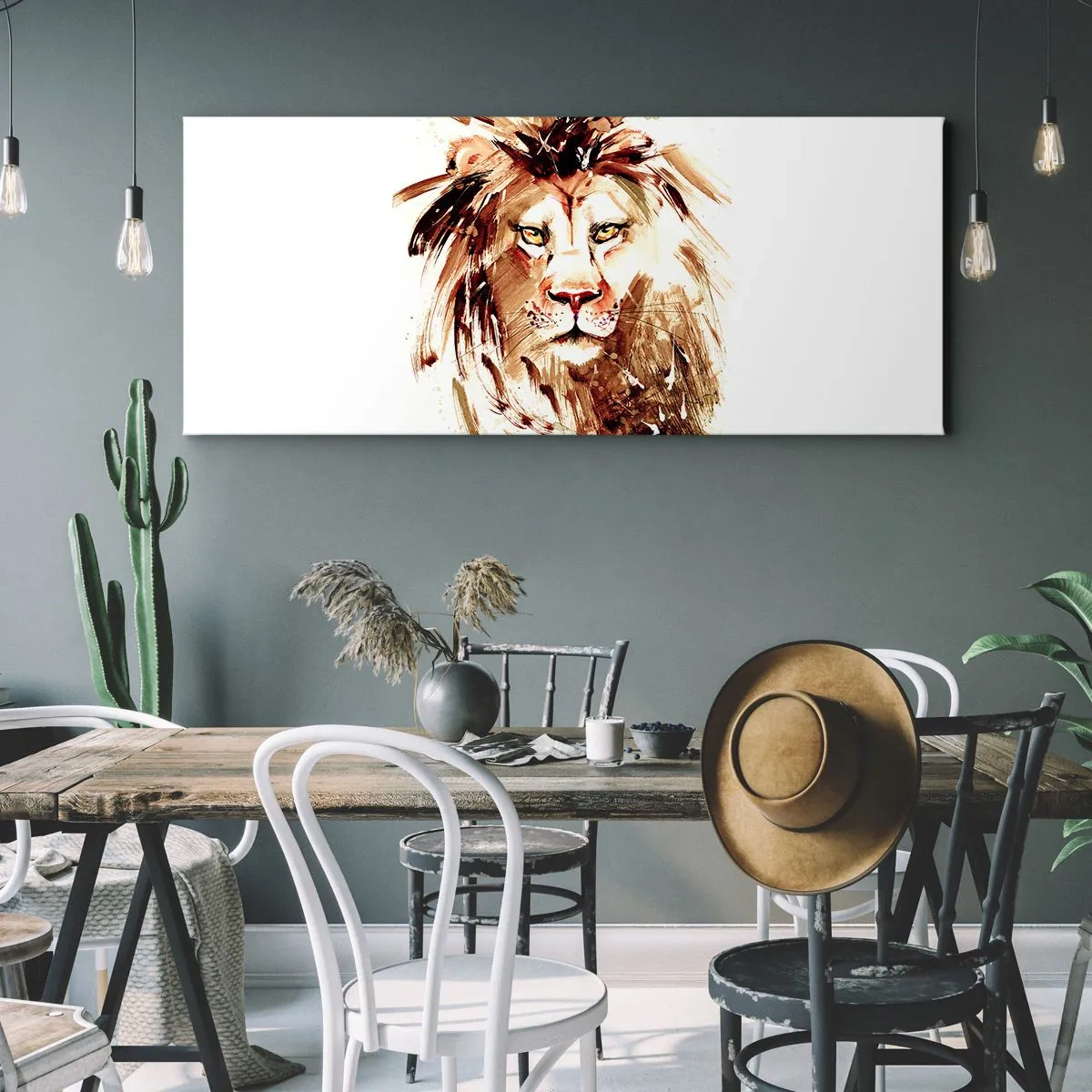 Lærredstryk - Billede på lærred - Styrke og værdighed - 120x50 cm