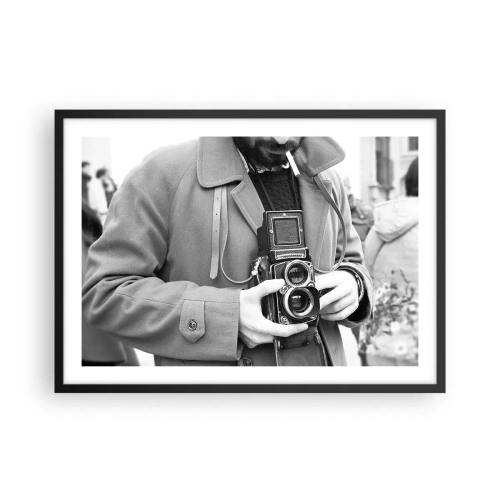 Plakat i sort ramme - I retro stil - 70x50 cm