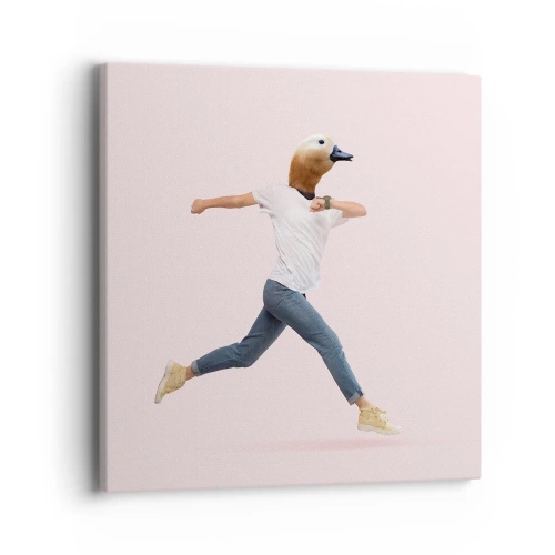 Lærredstryk - Billede på lærred - En knivspids absurditet - 40x40 cm