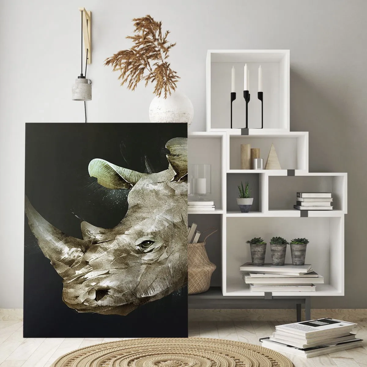 Billede på glas - Ægte maskulin styrke - 50x70 cm