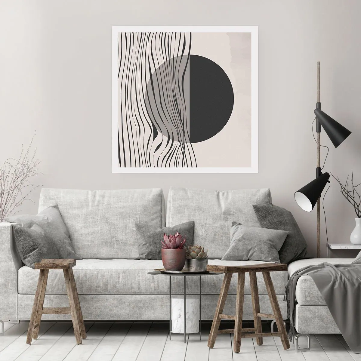 Plakat - Halvkomposition - 60x60 cm