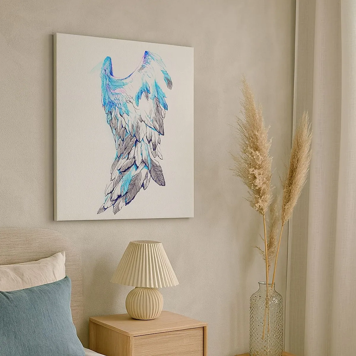 Lærredstryk - Billede på lærred - Jeg har brug for vinger - 30x30 cm