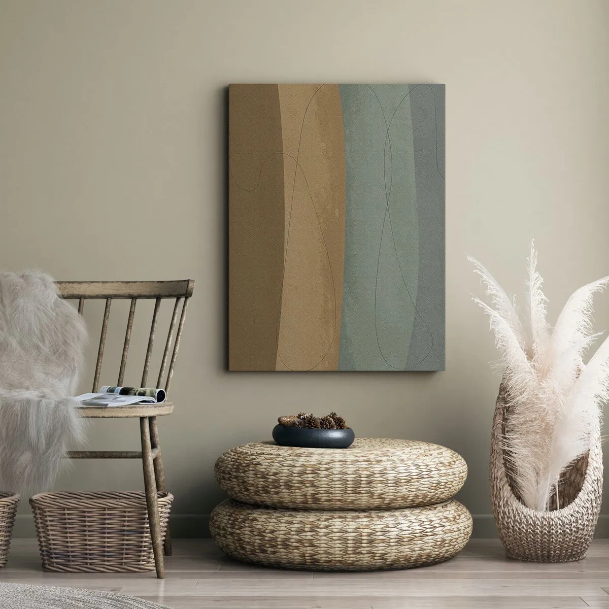 Lærredstryk - Billede på lærred - Vandret sammensætning - 50x70 cm