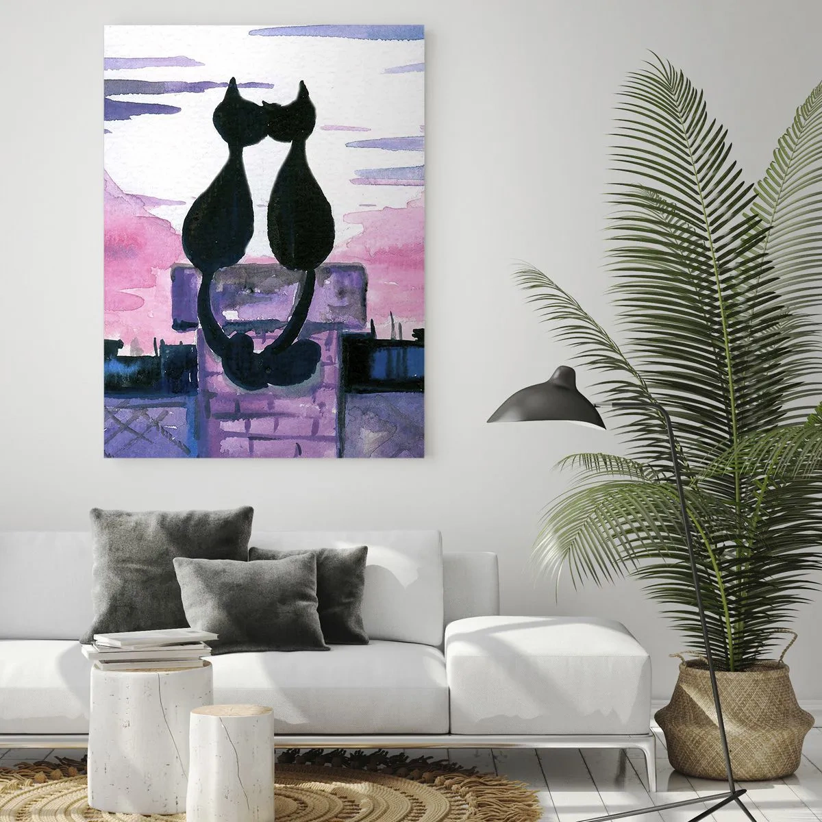 Billede på glas - Rendez-vous under månen - 50x70 cm