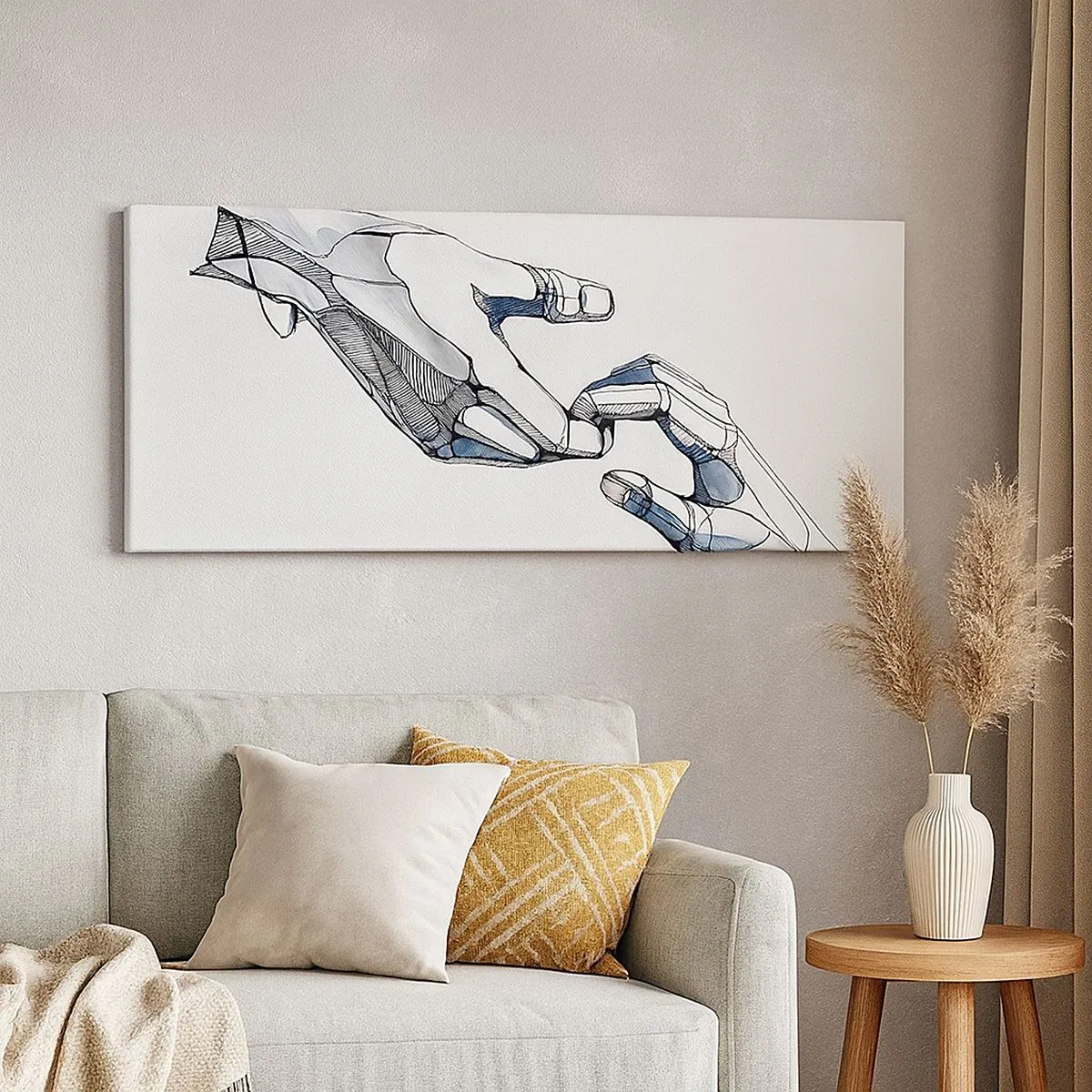 Lærredstryk - Billede på lærred - En god gestus - 100x40 cm