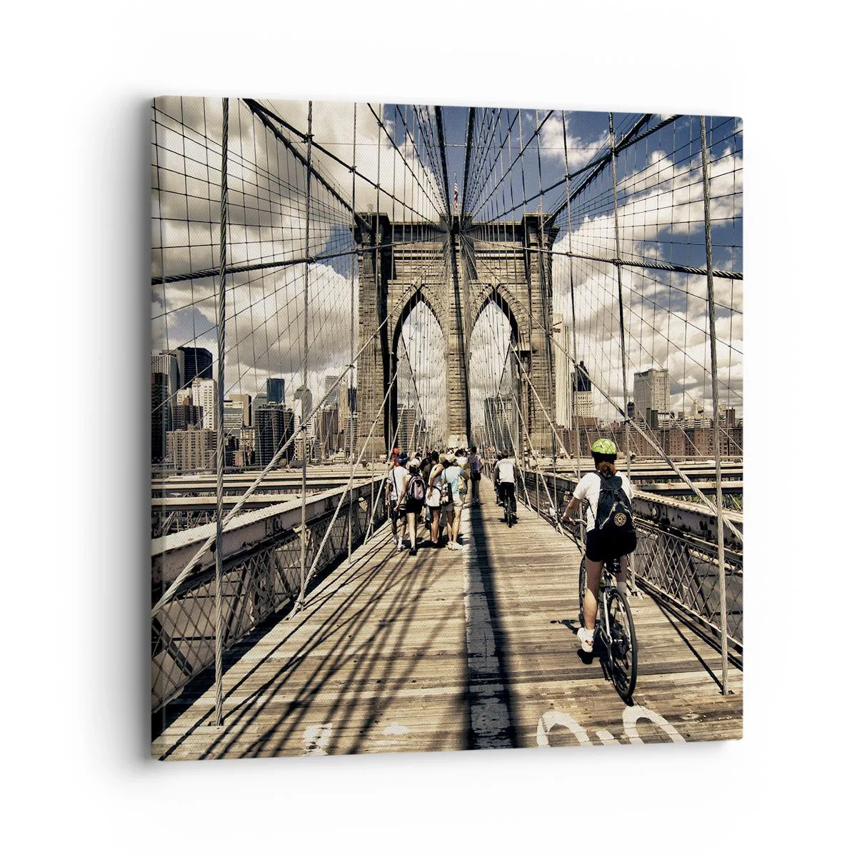 Lærredstryk - Billede på lærred - Lige til hjertet af byen - 30x30 cm