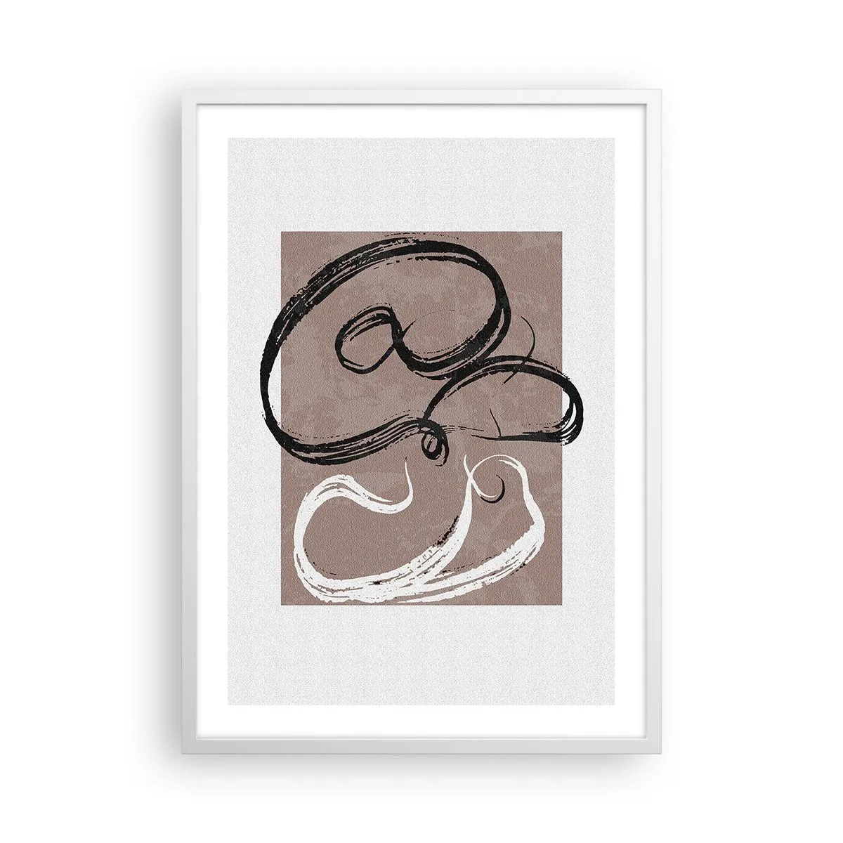 Plakat i hvid ramme - Komposition - en søgen efter fuldstændighed - 50x70 cm