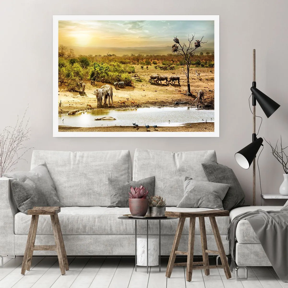 Plakat - "Og ud af Eden flød en flod...". - 50x40 cm
