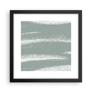Plakat i sort ramme - Abstraktion i vinterstemning - 30x30 cm