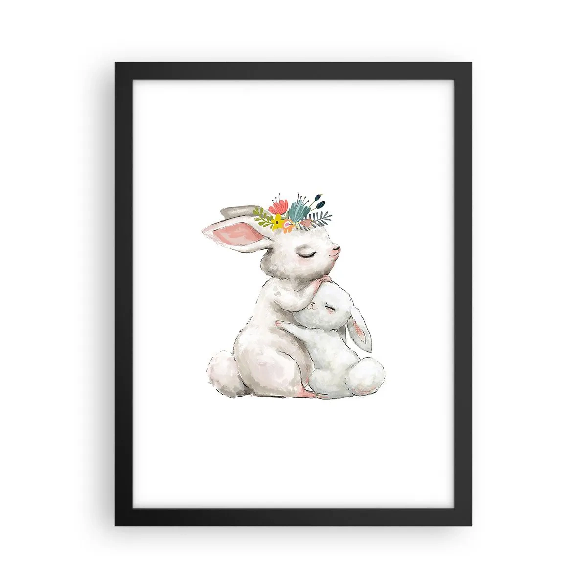 Plakat i sort ramme - Der er intet sted som hos mor - 30x40 cm