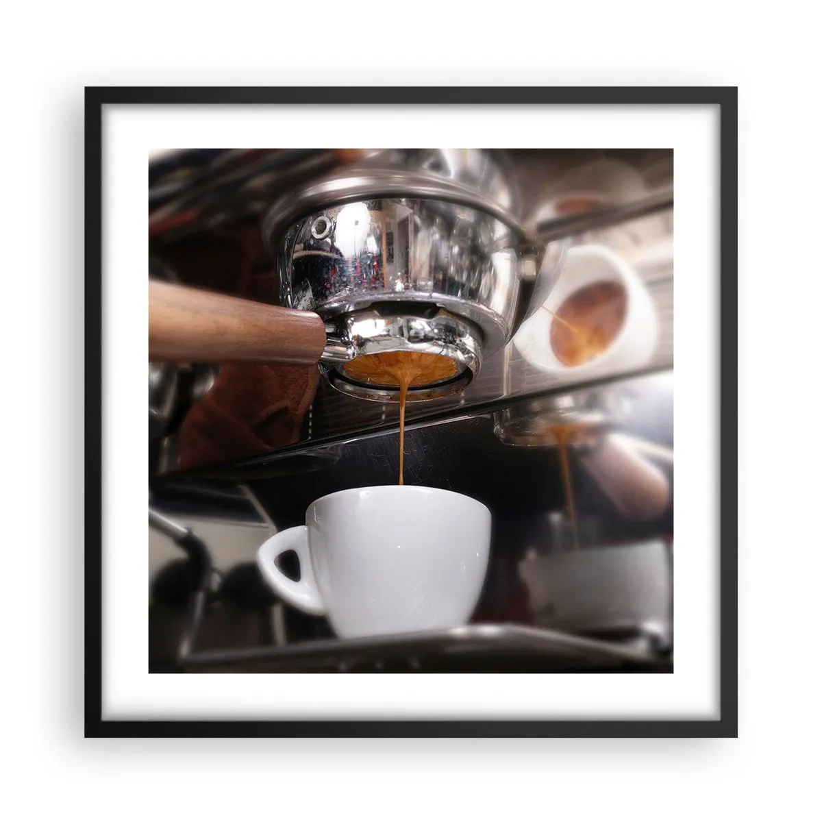 Plakat i sort ramme - Et godt øjeblik på dagen - 50x50 cm