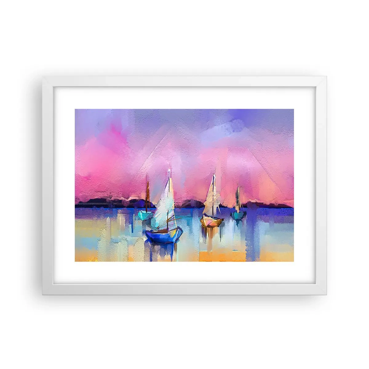 Plakat i hvid ramme - Retning: brede farvande - 40x30 cm