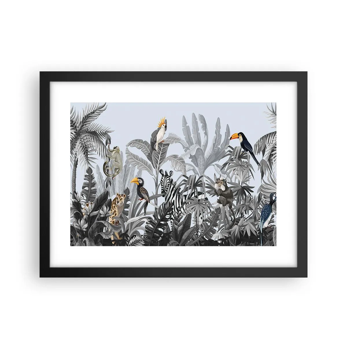 Plakat i sort ramme - En afrikansk fabel - 40x30 cm