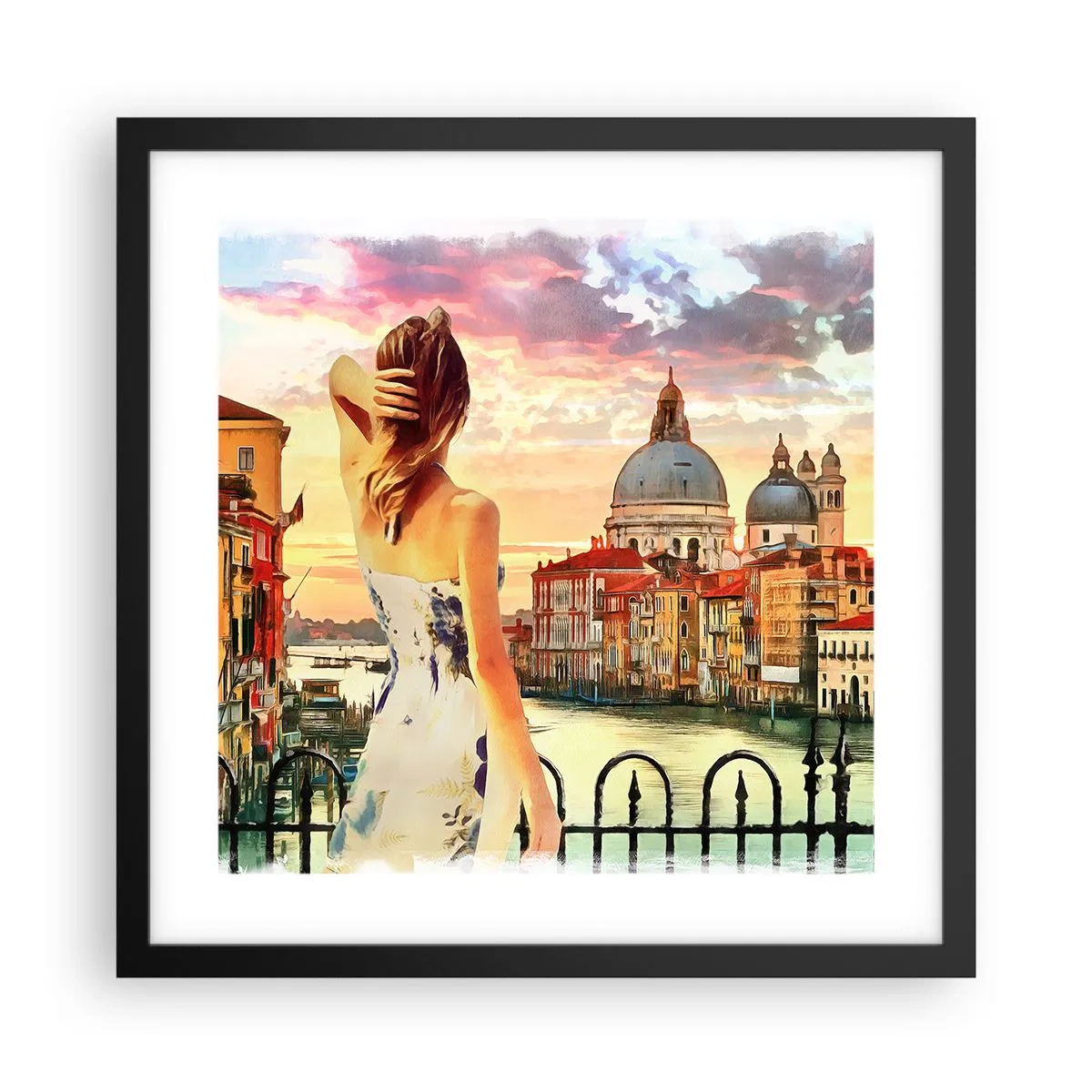 Plakat i sort ramme - Når det drejer sig om eventyr, er det kun i ... - 40x40 cm