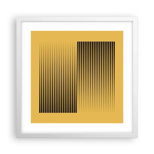 Plakat i hvid ramme - Modsætningernes kvadrat - 40x40 cm