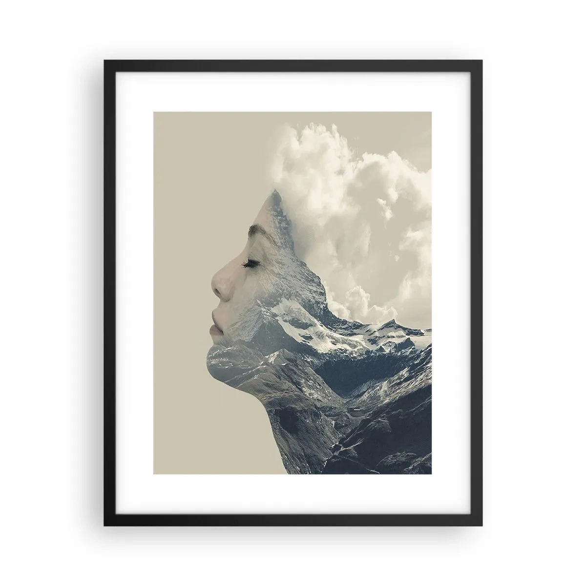 Plakat i sort ramme - Skønheden ved elementerne - 40x50 cm