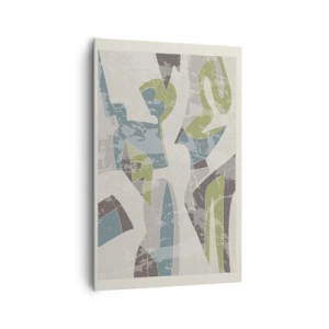 Lærredstryk - Billede på lærred - Komposition bag glas - 80x120 cm