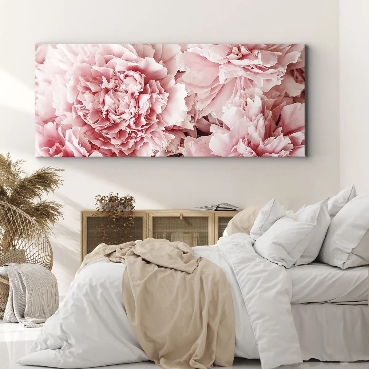 Lærredstryk - Billede på lærred - Lyserød drøm - 100x40 cm